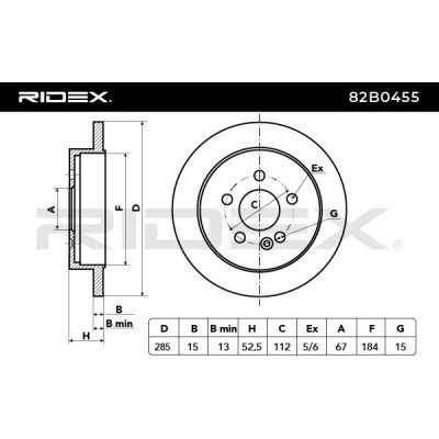 Brake Disc RIDEX 82B0455 82B0455 - photo 8
