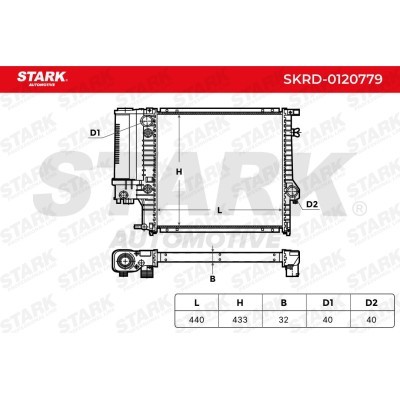 Radiator, Engine Cooling Stark SKRD-0120779 SKRD-0120779 - photo 5