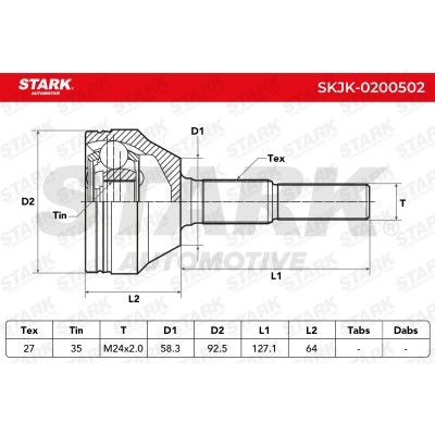 Joint Kit, Drive Shaft Stark SKJK-0200502 SKJK-0200502 - photo 6