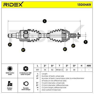 Drive Shaft RIDEX 13D0469 13D0469 - photo 7