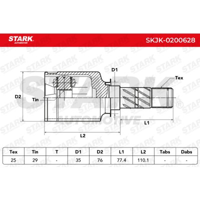 Joint Kit, Drive Shaft Stark SKJK-0200628 SKJK-0200628 - photo 5