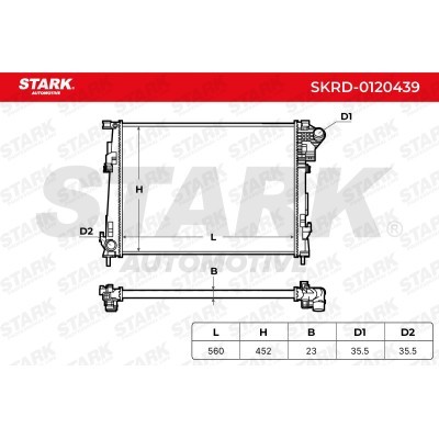 Radiator, Engine Cooling Stark SKRD-0120439 SKRD-0120439 - photo 5