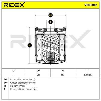 Oil Filter RIDEX 7O0182 7O0182 - photo 5