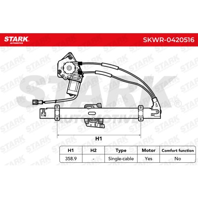 Window Regulator Stark SKWR-0420516 SKWR-0420516 - photo 5