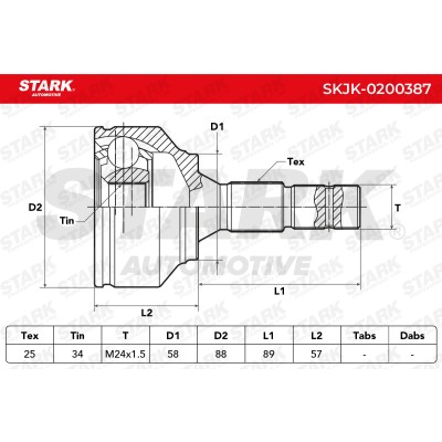Joint Kit, Drive Shaft Stark SKJK-0200387 SKJK-0200387 - photo 5