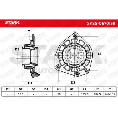 Strut Support Bearing Front Stark SKSS-0670159 SKSS-0670159 - photo 5