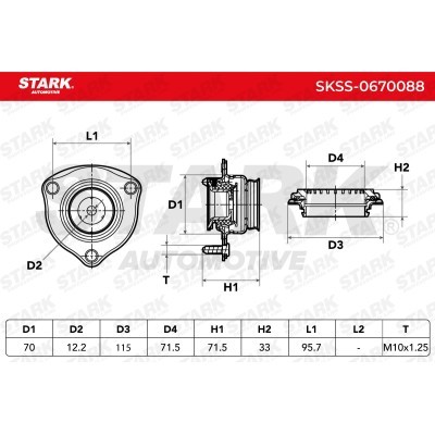 Strut Support Bearing Front Stark SKSS-0670088 SKSS-0670088 - photo 6