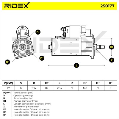 Starter RIDEX 2S0177 2S0177 - photo 7