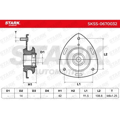 Strut Support Bearing Front Stark SKSS-0670032 SKSS-0670032 - photo 5