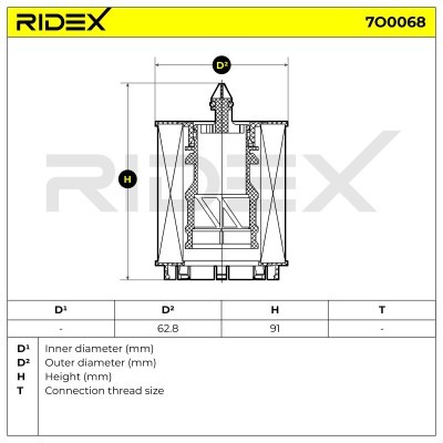 Oil Filter RIDEX 7O0068 7O0068 - photo 6