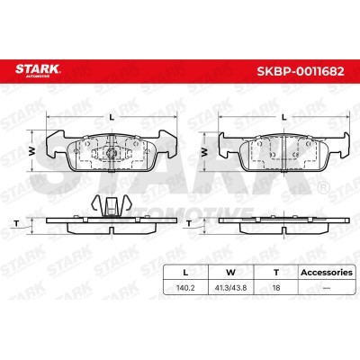 Brake Pads Set Stark SKBP-0011682 SKBP-0011682 - photo 5
