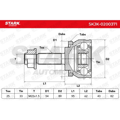 Joint Kit, Drive Shaft Stark SKJK-0200371 SKJK-0200371 - photo 7