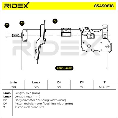 Shock Absorber RIDEX 854S0818 854S0818 - photo 8