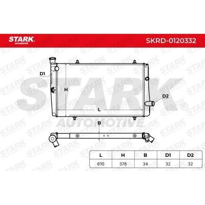 Radiator, Engine Cooling Stark SKRD-0120332 SKRD-0120332 - photo 7