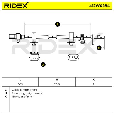 ABS Sensor RIDEX 412W0284 412W0284 - photo 5
