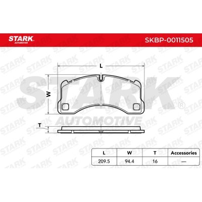 Brake Pads Set Stark SKBP-0011505 SKBP-0011505 - photo 6