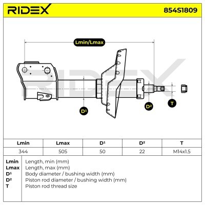 Shock Absorber RIDEX 854S1809 854S1809 - photo 5