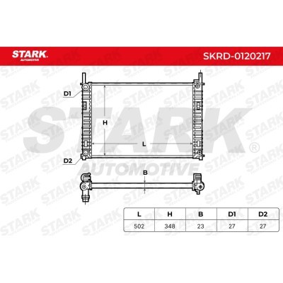 Radiator, Engine Cooling Stark SKRD-0120217 SKRD-0120217 - photo 5