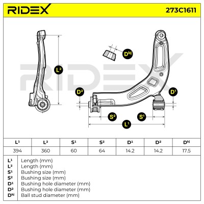 Control Arm RIDEX 273C1611 273C1611 - photo 6