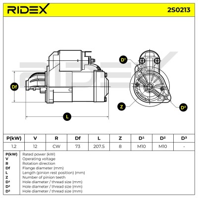 Starter RIDEX 2S0213 2S0213 - photo 7