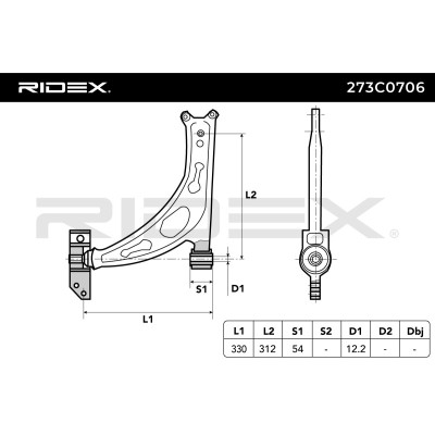 Control Arm RIDEX 273C0706 273C0706 - photo 6