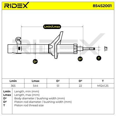 Shock Absorber RIDEX 854S2001 854S2001 - photo 8