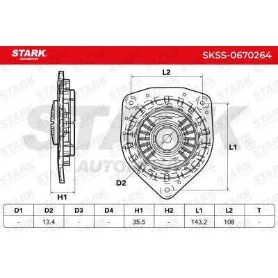 Strut Support Bearing Front Stark SKSS-0670264 SKSS-0670264 - photo 5