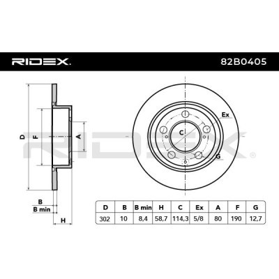 Brake Disc RIDEX 82B0405 82B0405 - photo 7