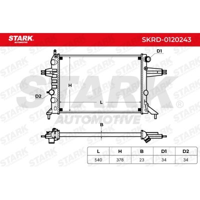 Radiator, Engine Cooling Stark SKRD-0120243 SKRD-0120243 - photo 4