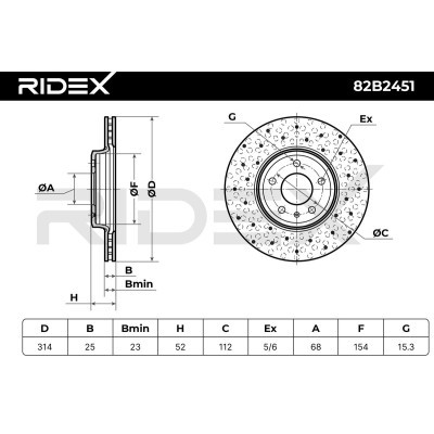 Brake Disc RIDEX 82B2451 82B2451 - photo 6