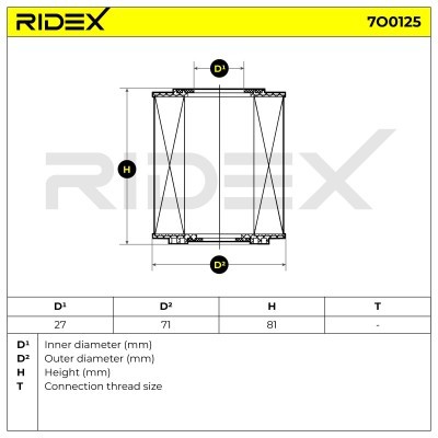 Oil Filter RIDEX 7O0125 7O0125 - photo 6