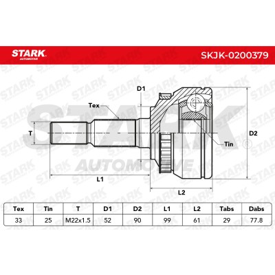 Joint Kit, Drive Shaft Stark SKJK-0200379 SKJK-0200379 - photo 5