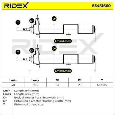 Shock Absorber RIDEX 854S1660 854S1660 - photo 4