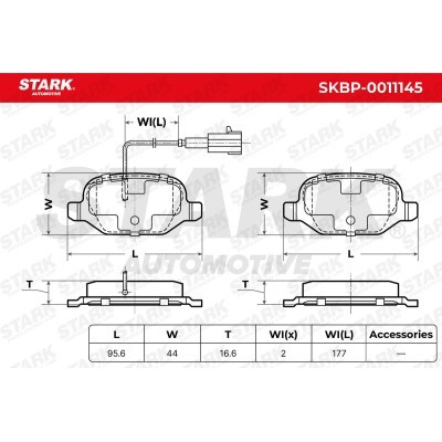 Brake Pads Set Stark SKBP-0011145 SKBP-0011145 - photo 3