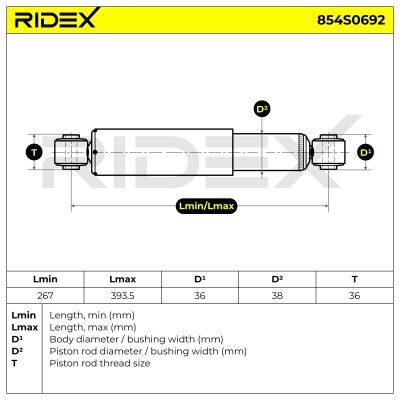 Shock Absorber RIDEX 854S0692 854S0692 - photo 8