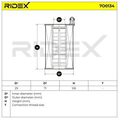 Oil Filter RIDEX 7O0134 7O0134 - photo 6