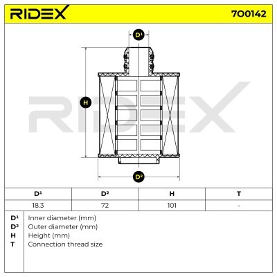 Oil Filter RIDEX 7O0142 7O0142 - photo 5