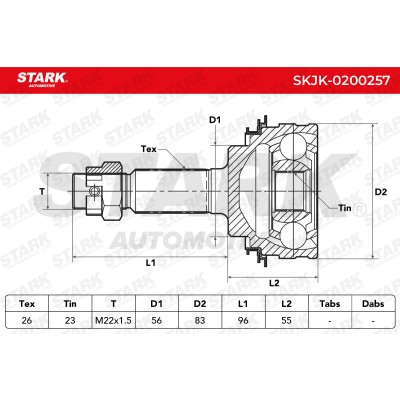 Joint Kit, Drive Shaft Stark SKJK-0200257 SKJK-0200257 - photo 8
