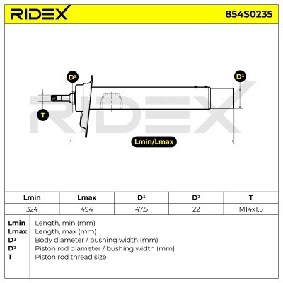 Shock Absorber RIDEX 854S0235 854S0235 - photo 4
