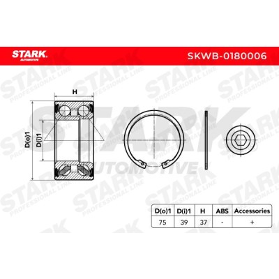 Wheel Bearing Stark SKWB-0180006 SKWB-0180006 - photo 3