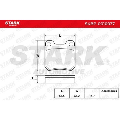 Brake Pads Set Stark SKBP-0010037 SKBP-0010037 - photo 3