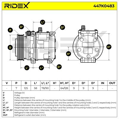 Compressor, Air Conditioning LAND ROVER 447K0483 - photo 12