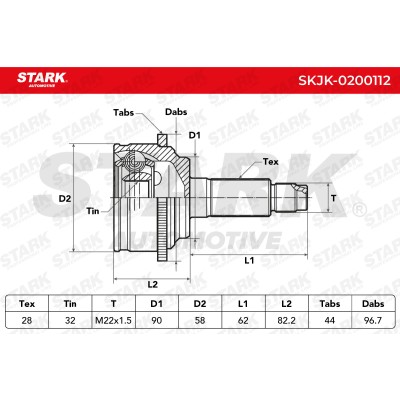 Joint Kit, Drive Shaft Stark SKJK-0200112 SKJK-0200112 - photo 7