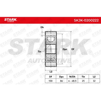 Joint Kit, Drive Shaft Stark SKJK-0200222 SKJK-0200222 - photo 8