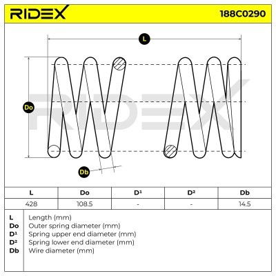 Suspension Spring RIDEX 188C0290 188C0290 - photo 4