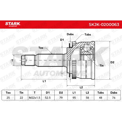 Joint Kit, Drive Shaft Stark SKJK-0200063 SKJK-0200063 - photo 4