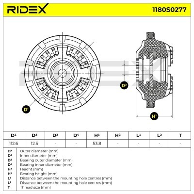 Strut Support Bearing Front RIDEX 1180S0277 1180S0277 - photo 6
