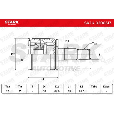 Joint Kit, Drive Shaft Stark SKJK-0200513 SKJK-0200513 - photo 6