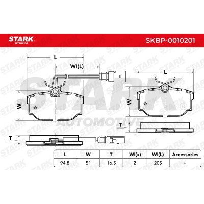 Brake Pads Set Stark SKBP-0010201 SKBP-0010201 - photo 4