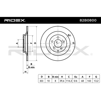 Brake Disc RIDEX 82B0800 82B0800 - photo 8